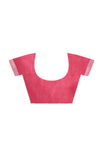 Mominos Fashion Moeza Pink Bhagalpuri Handloom Silk Linen Saree with unstitched Blouse piece - Distacart