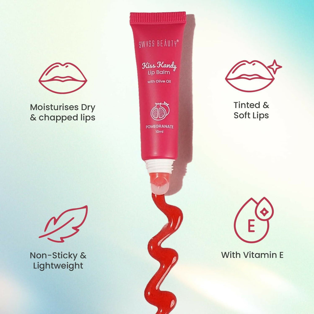 Swiss Beauty Kiss Kandy Lip Balm with Olive Oil - Peach