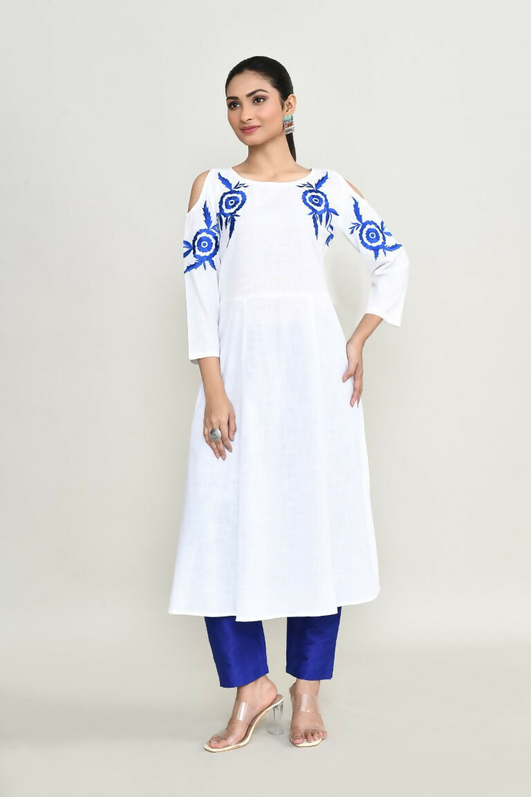 Joban Fashion White Rayon Tunic