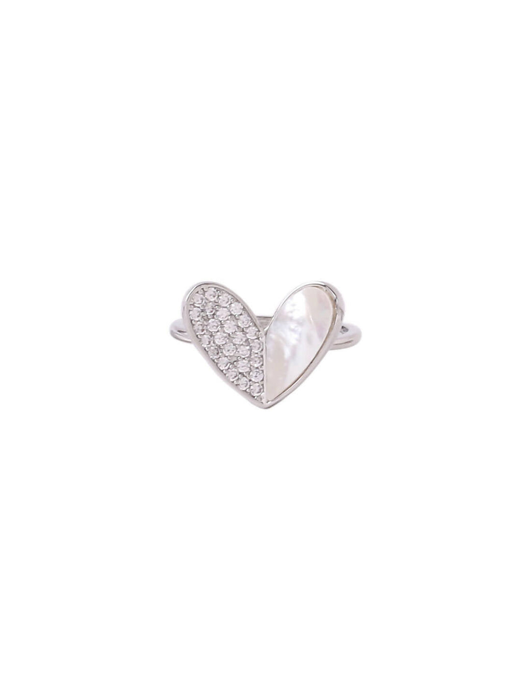 NVR Women's Stylish Latest Silver Plated Ring With Ad Stones