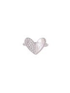 NVR Women's Stylish Latest Silver Plated Ring With Ad Stones