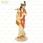Shyam Antique Creation Lord shri Krishna Playing Flute Standing kanha Idol