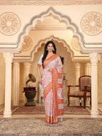 Shree Shyam Fashion Linen Cotton(Woven Work) Multicolour Saree - Distacart