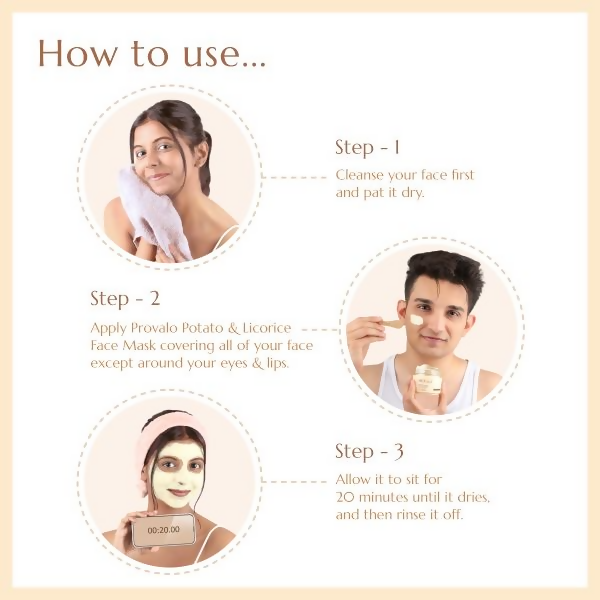 Provalo Potato & Licorice Tan Removing and Moisture Awakening Face Mask