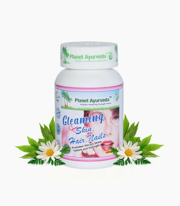 Planet Ayurveda Gleaming Skin, Hair, Nails Capsules - Distacart