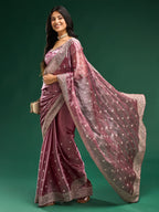 kasee Floral Embroidered Silk Blend Saree