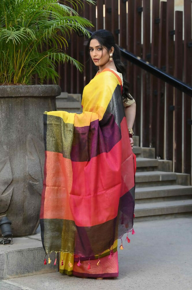Beatitude Multicolor Tissue Silk Saree