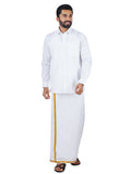 Ramraj Cotton Mens Royal Cotton Full Sleeve White Shirt