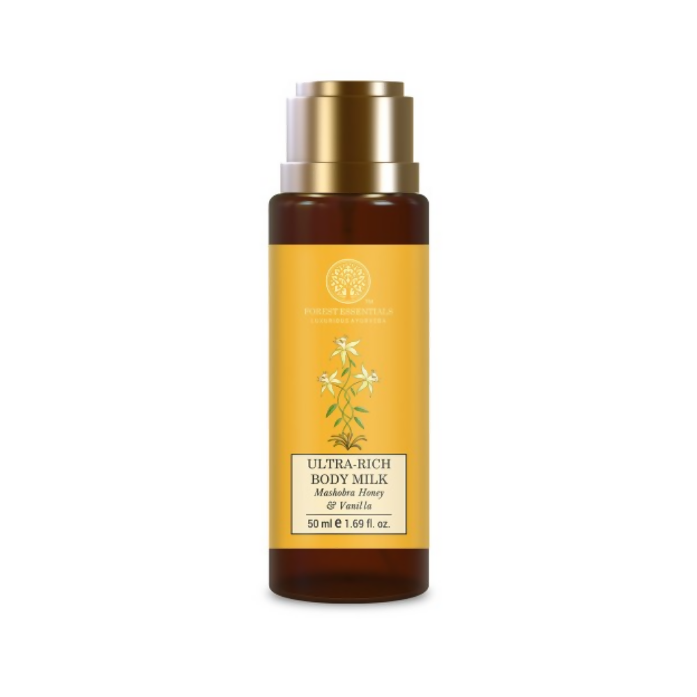 Forest Essentials Luxury Bath & Body Gift Set, Honey Vanilla Scented, Body Wash and Body Lotion