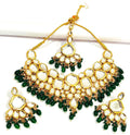 Joban Fashion Hand Made High Quality Gold Plated Base Metal Alloy Kundan Stone Studded Kundan Jewellery Set