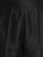 Women Republic Black Cotton Blended Set with Attached Drape - Distacart