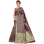 Vamika Banarasi Jaquard Blue Weaving Saree (Banarasi 21)