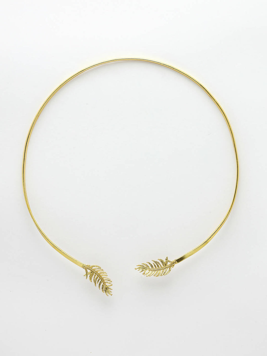 NVR Women Gold-Polished Circular Choker Necklace