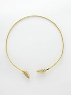 NVR Women Gold-Polished Circular Choker Necklace