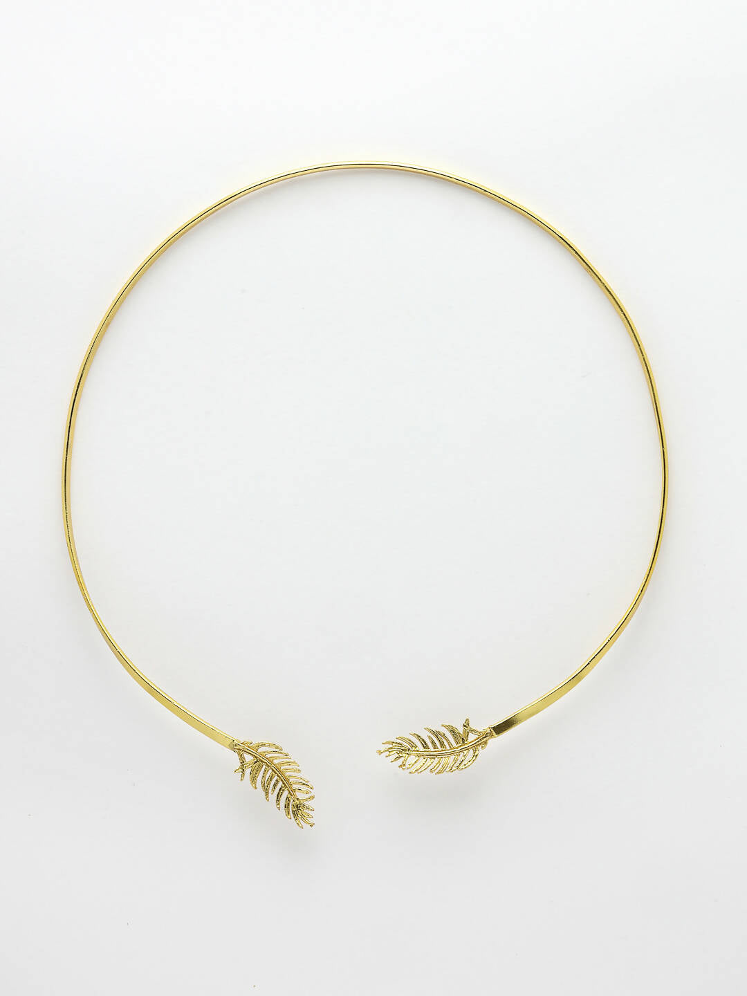 NVR Women Gold-Polished Circular Choker Necklace