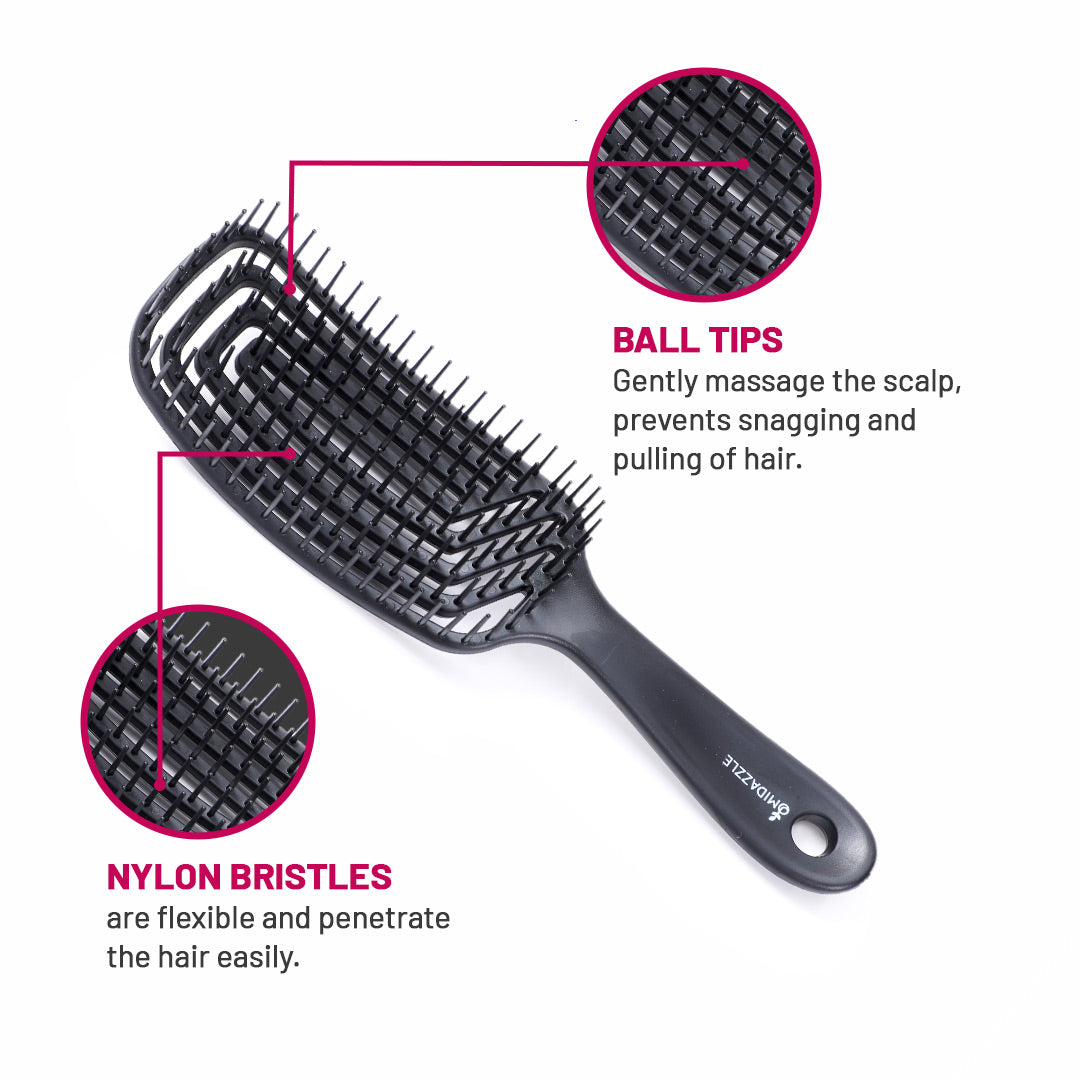MiDazzle Hair Brush (Black 3D) MIHB0015