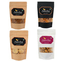 Ghasitaram Best of 4 Assorted Namkeens Soya Sticks, Nachini Sev, Bhakar wadi, Methi Mathi Pouches