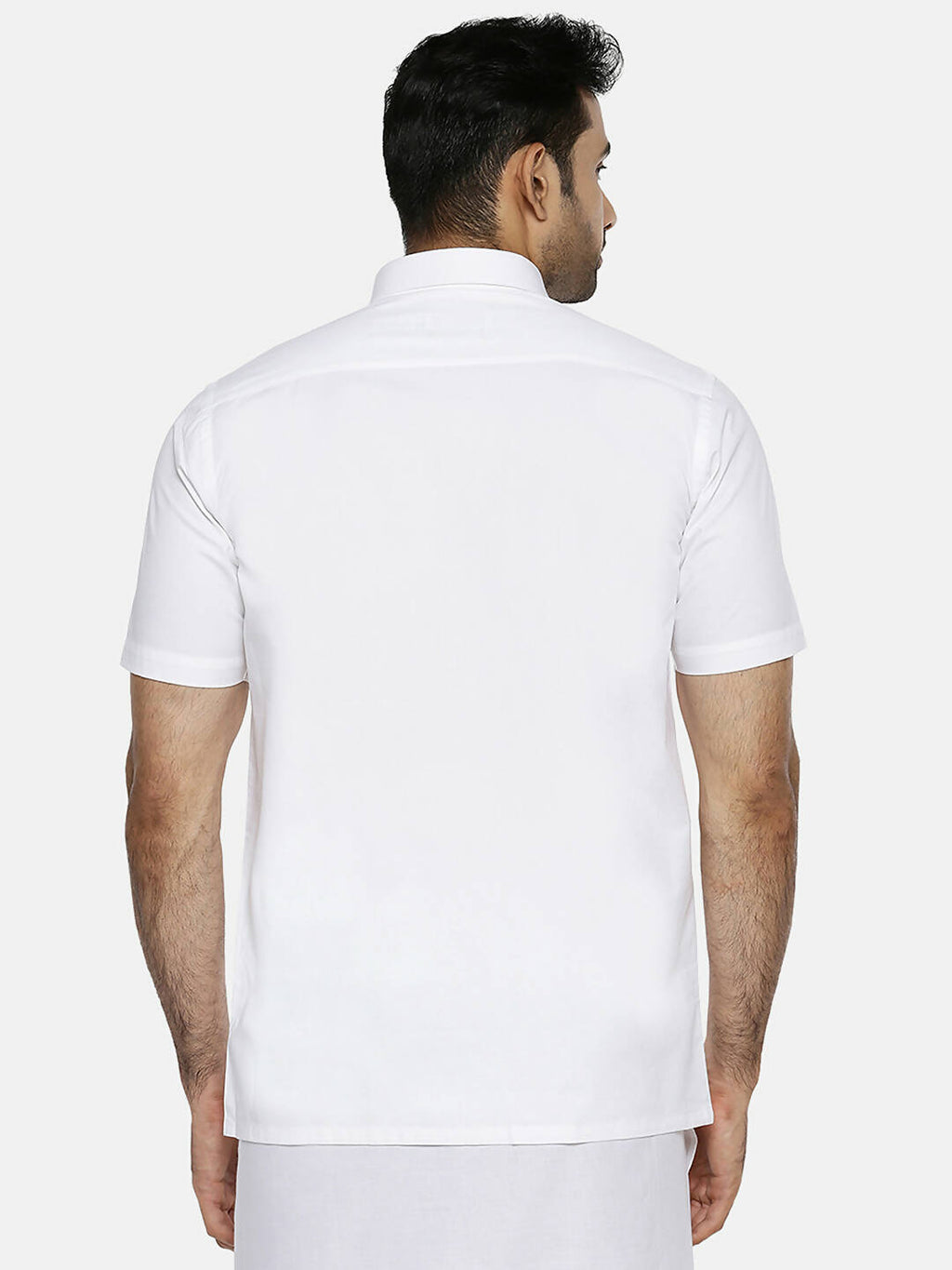 Ramraj Cotton Mens Half Sleeve Formal 100% Cotton White Shirt