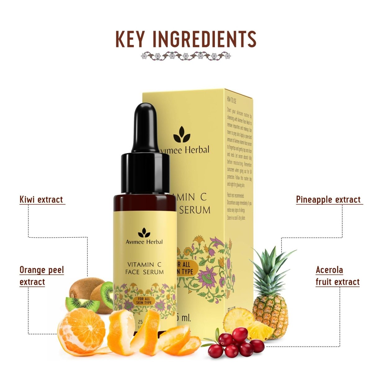 Avimee Herbal Vitamin C Serums For Face: Glowing Skin & Anti-Aging Benefits