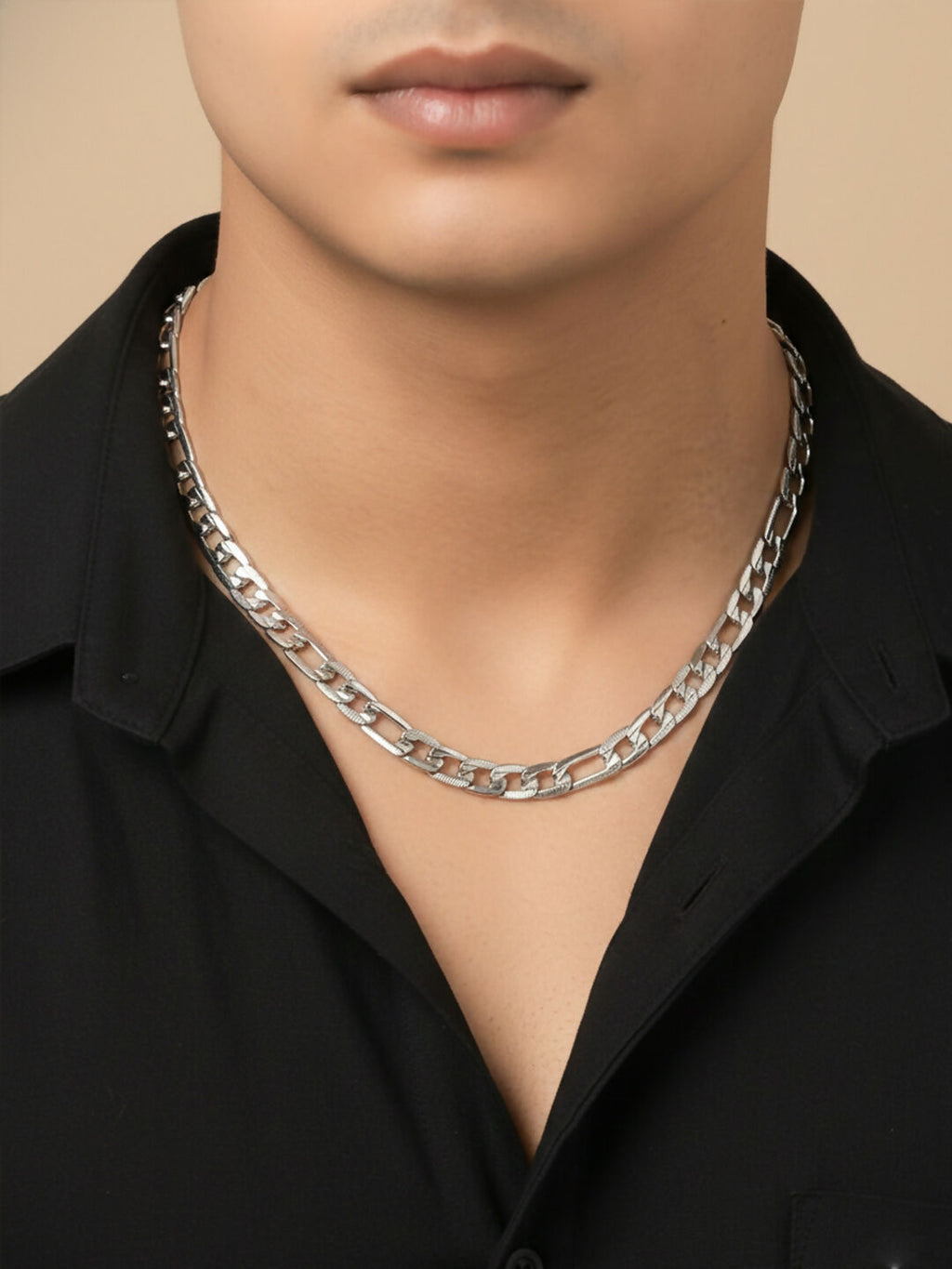 NVR Men's Silver Toned Stainless Steel Chain - Distacart