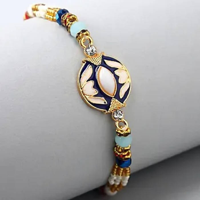 Meenakari Rakhi & Ferrero Rocher Printed Box - Distacart