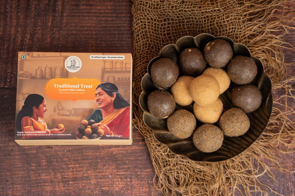 Narchuvai Foods Assorted Millet Laddoos - Distacart