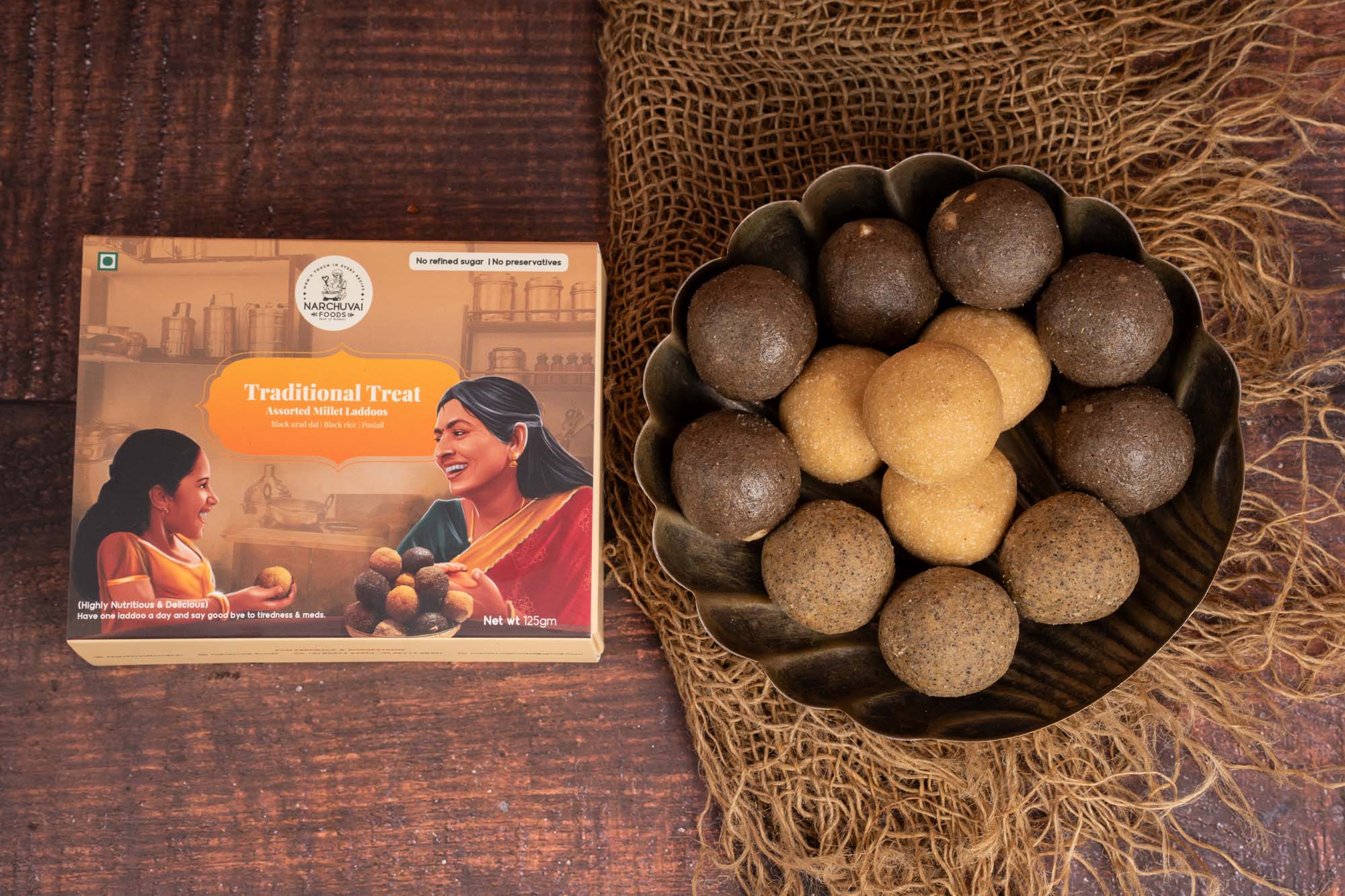 Narchuvai Foods Assorted Millet Laddoos - Distacart
