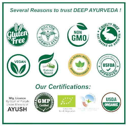 Deep Ayurveda Twakdetox 500mg Veg Capsules - Distacart