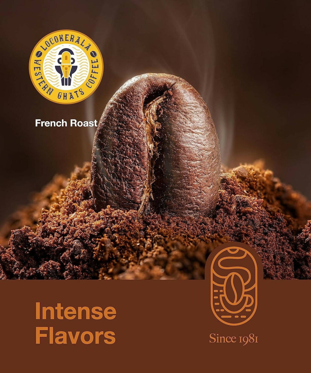 LocoKerala Western Ghats French Roast Arabica Whole Bean Coffee - Distacart