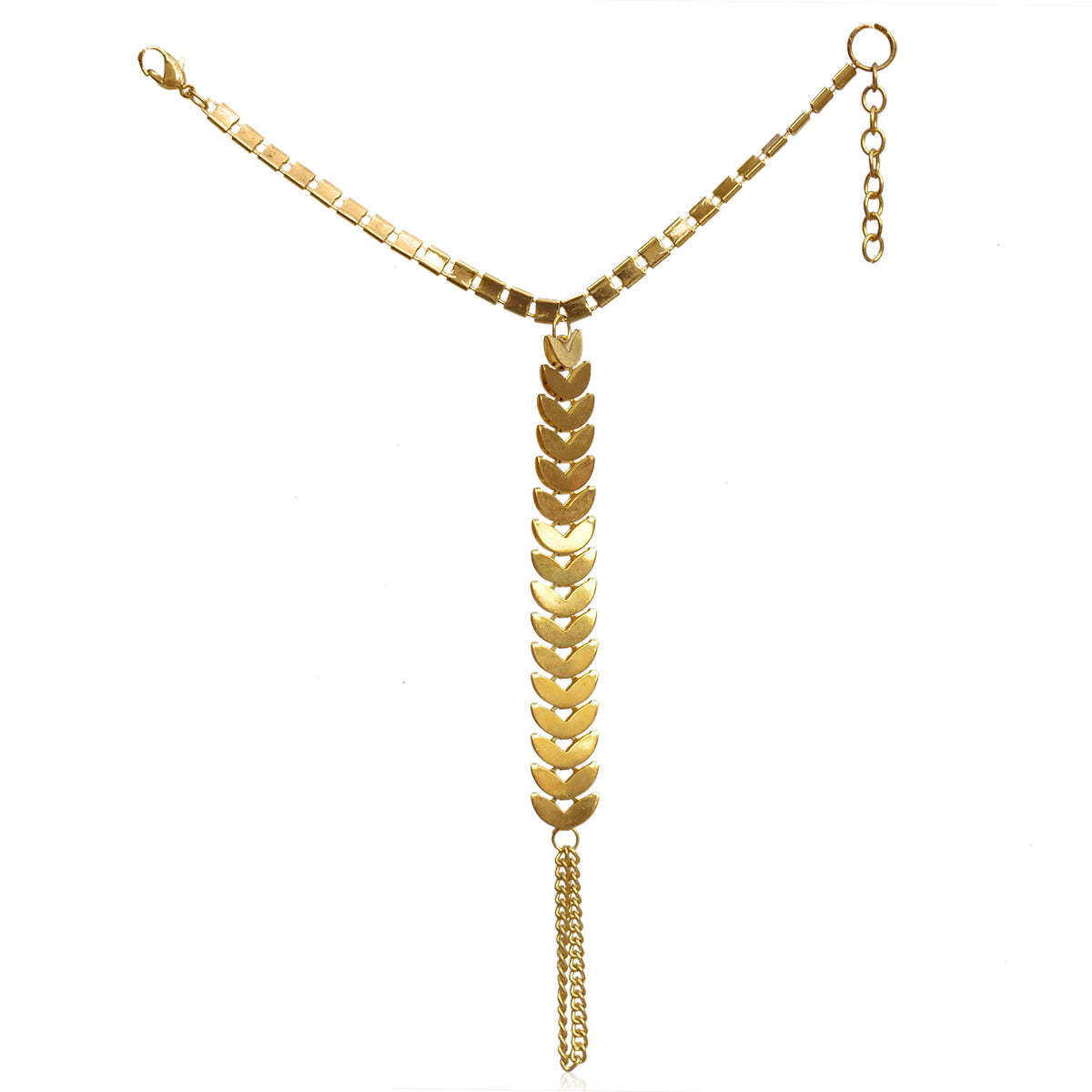 Gold-Plated Alloy Designer Hand Harness Bracelet - The Pari - Distacart