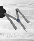 Manet Boys Solid Suspenders - Grey