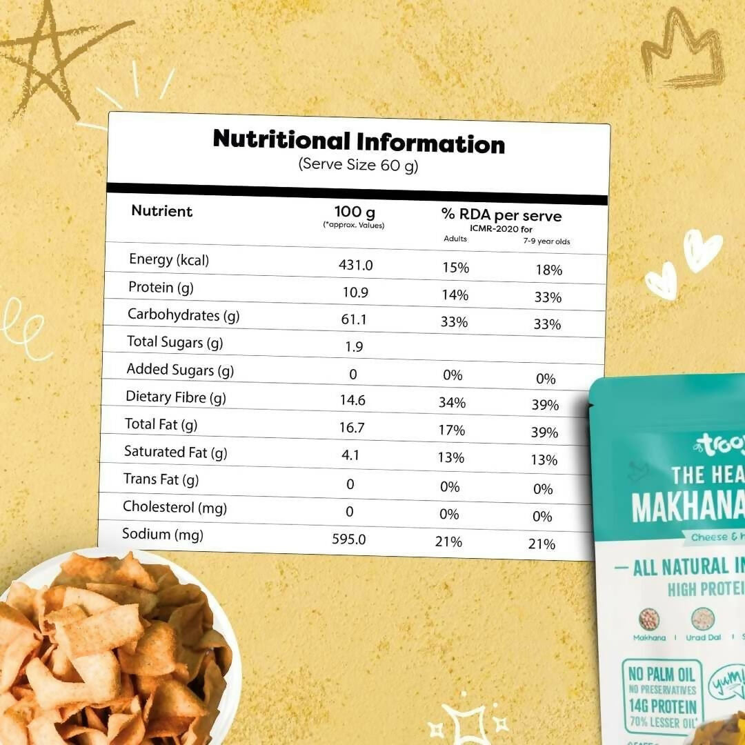 Troovy Makhana Chips Tasty & High Protein Snacks - Distacart