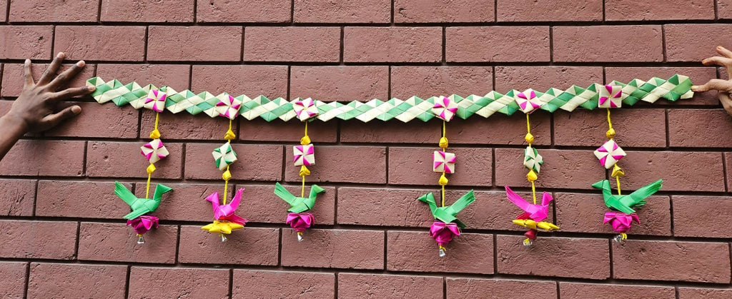 Shuddh Natural Hand Made Palm Leaf Parrot Bandhanwar - Distacart