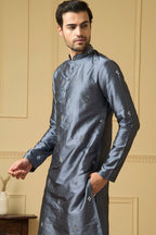 Cobalt Blue Mirror Kurta by Hilo Design