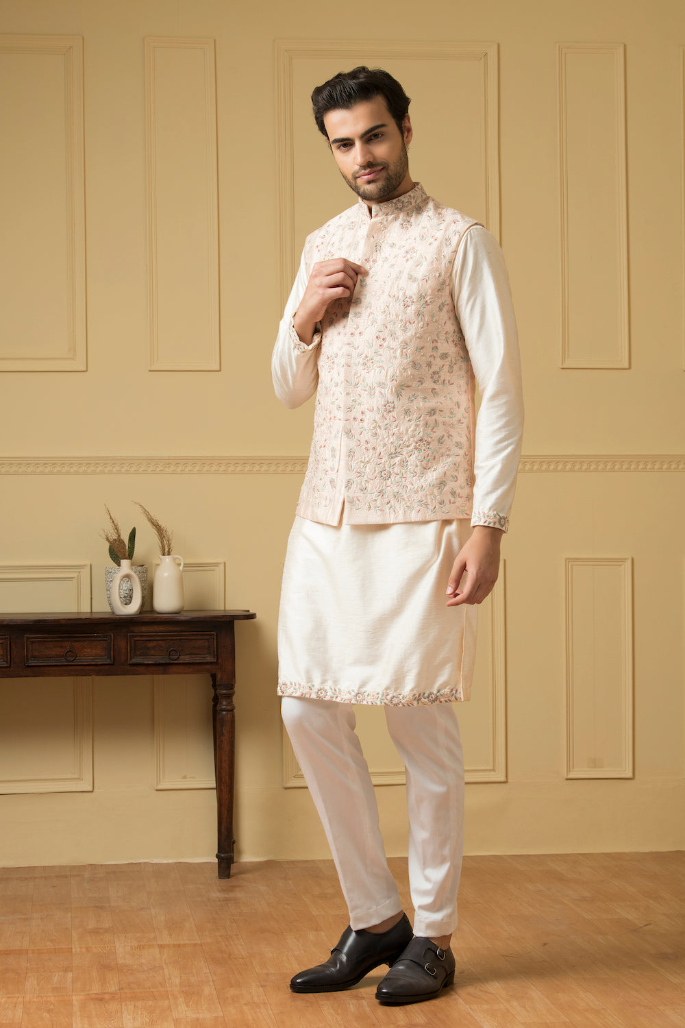 Fiori Designer Men's Nehru jacket by Hilo Design