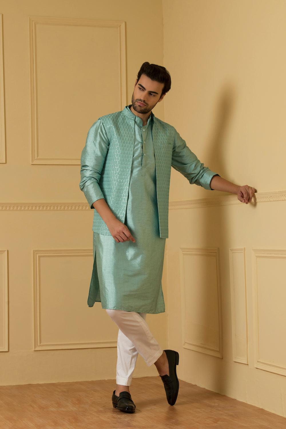 Celeste Designer Men's Nehru Jacket by Hilo Design