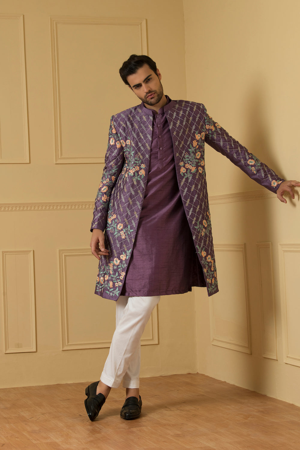 Sueno Designer Men's Indo western Set by Hilo Design