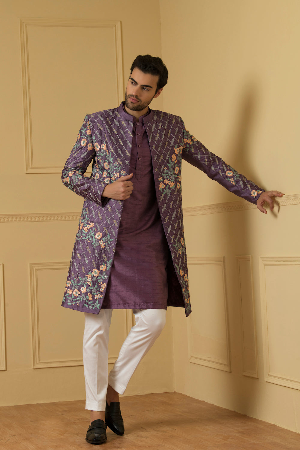 Sueno Designer Men's Indo western Set by Hilo Design