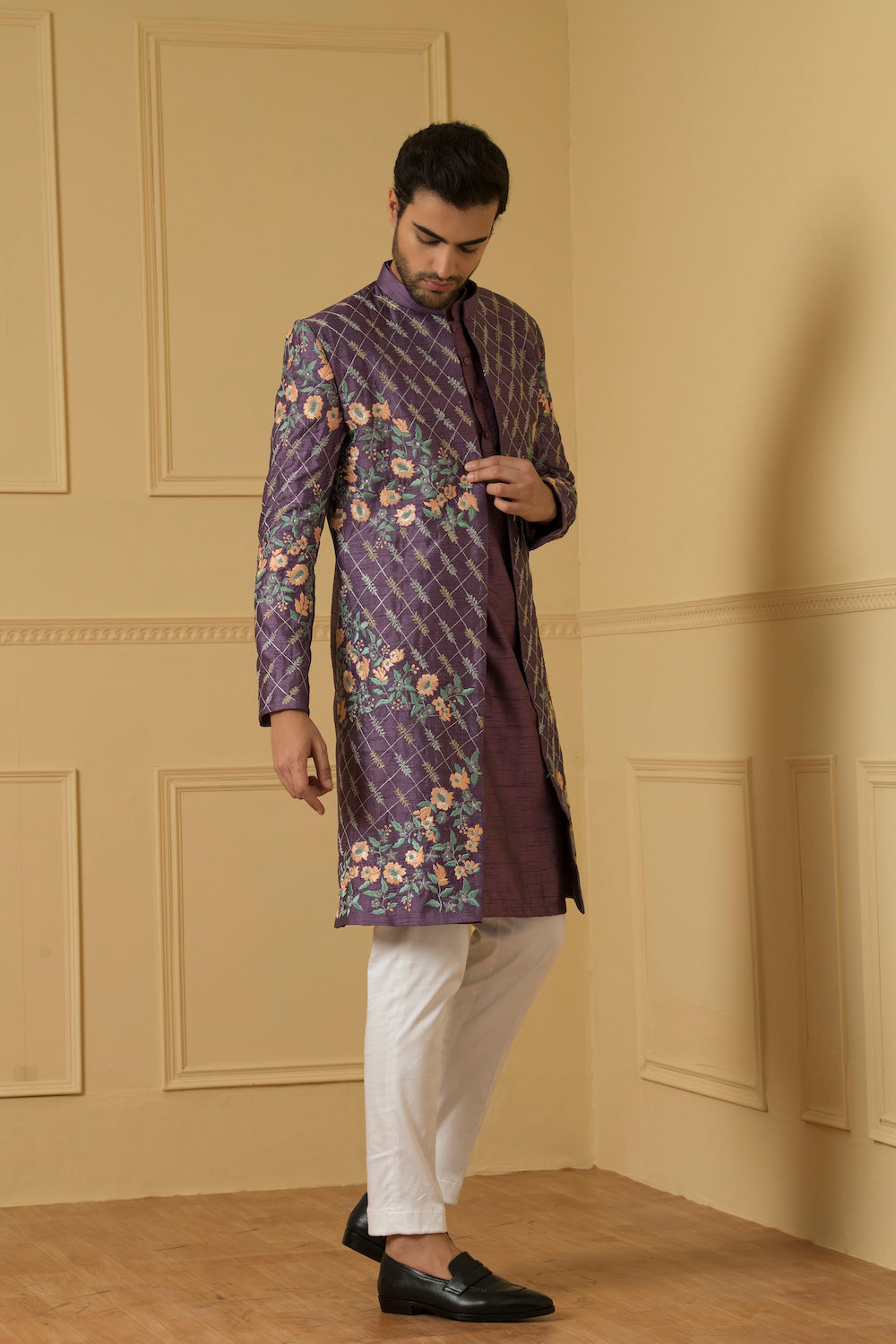 Sueno Designer Men's Indo western Set by Hilo Design