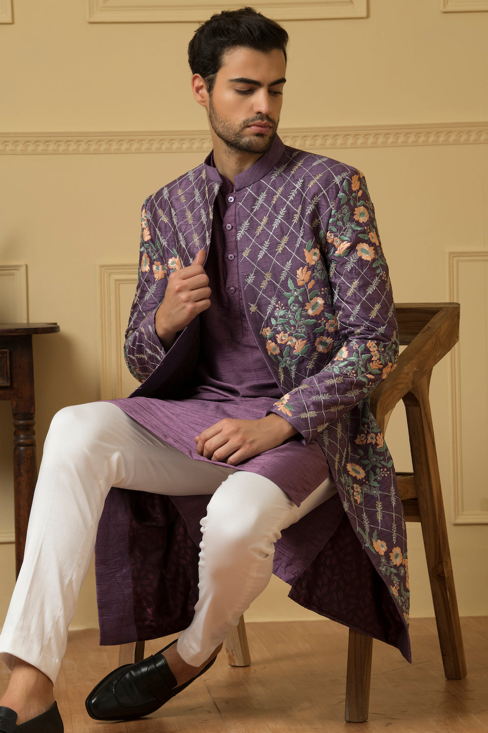 Sueno Designer Men's Indo western Set by Hilo Design