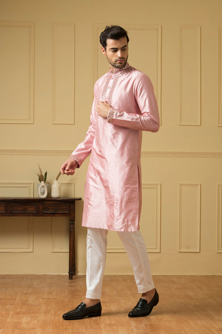 Pink Mirror Kurta by Hilo Design