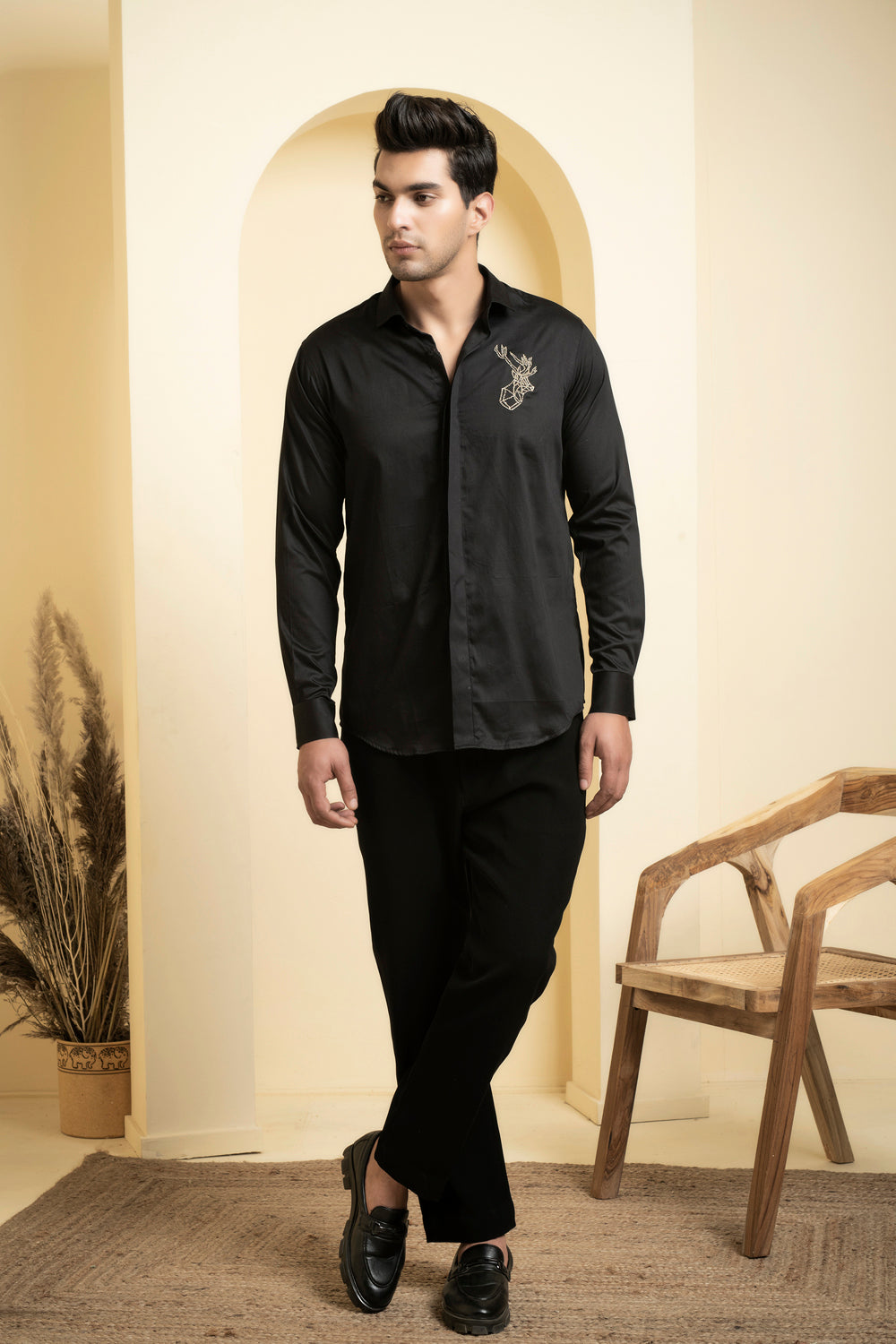 Perto Reindeer Designer Men's Shirt by Hilo Design