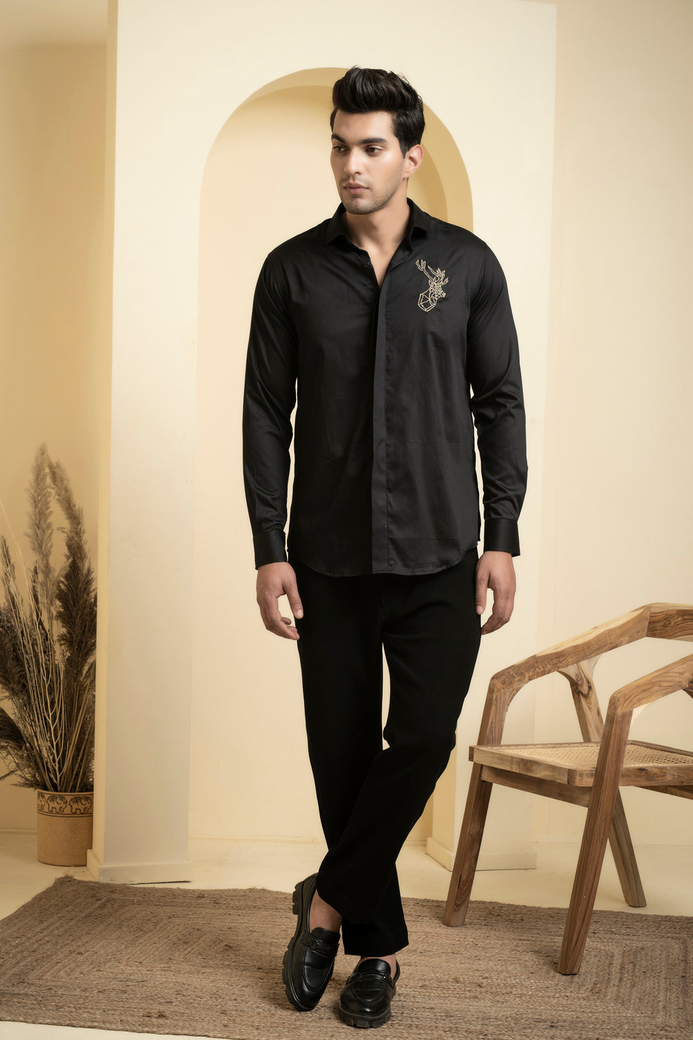 Perto Reindeer Designer Men's Shirt by Hilo Design