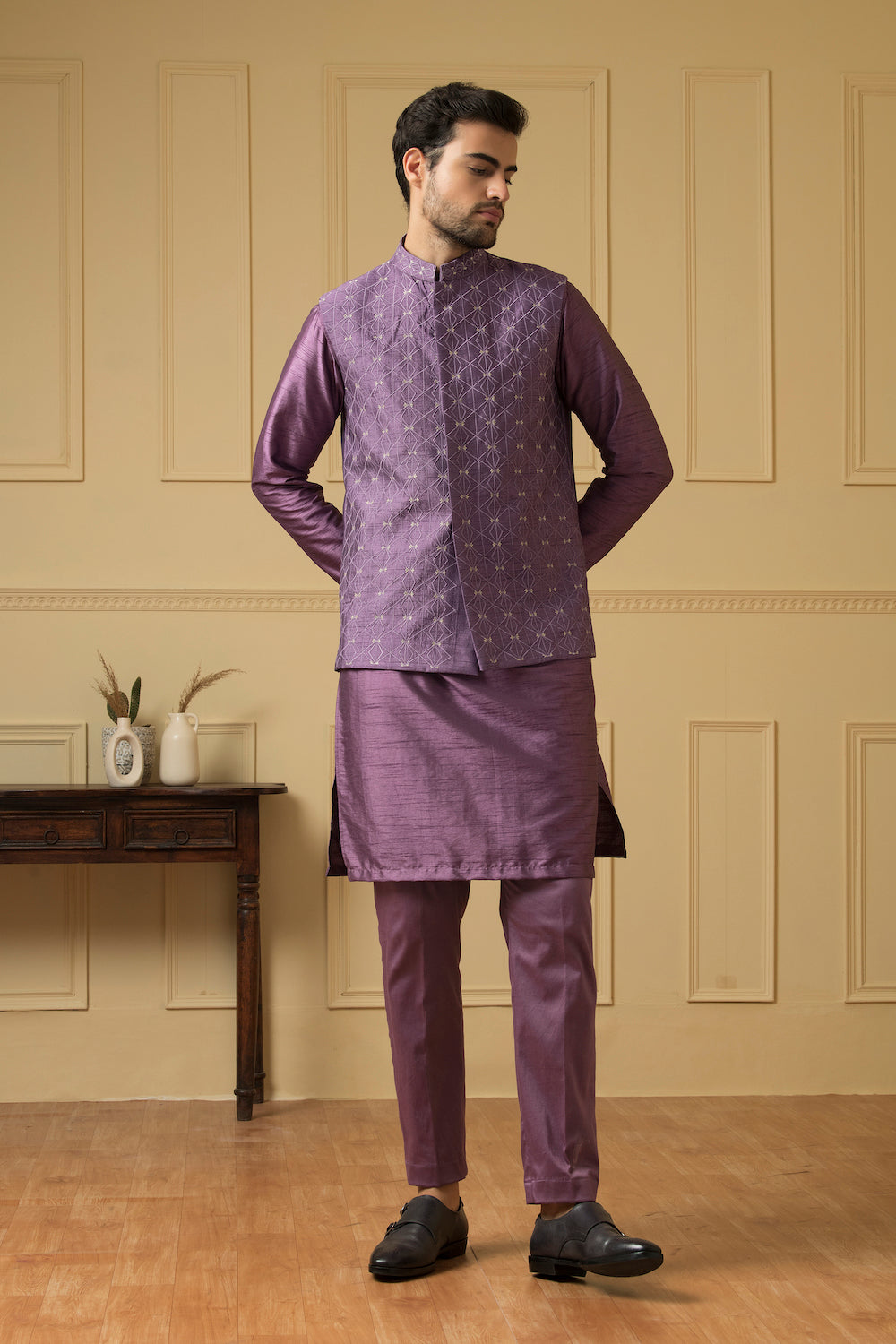 Sombra Designer Men's Nehru Jacket by Hilo Design