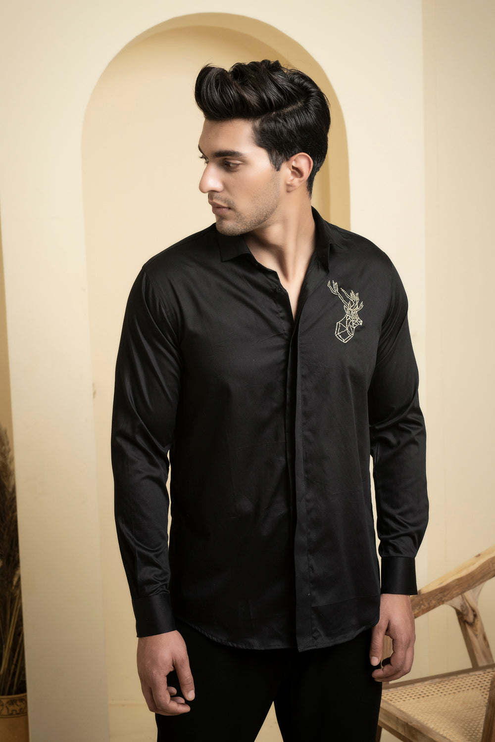 Perto Reindeer Designer Men's Shirt by Hilo Design