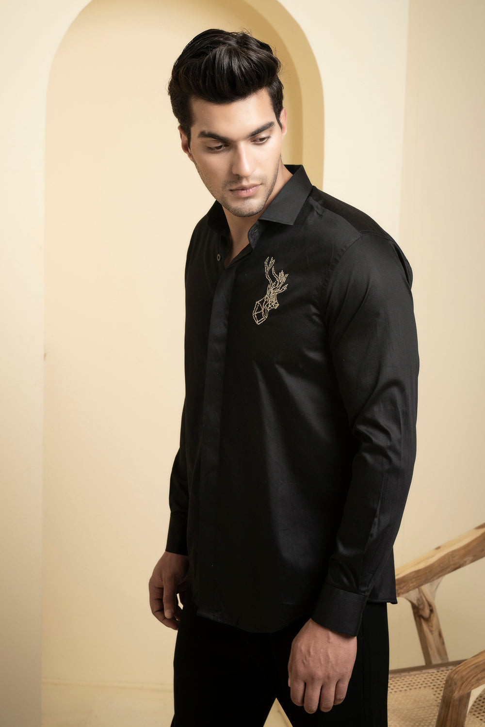 Perto Reindeer Designer Men's Shirt by Hilo Design