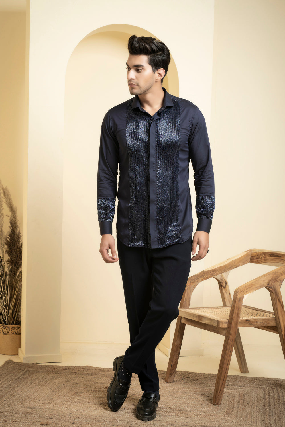 Metallic Designer Men's Shirt by Hilo Design