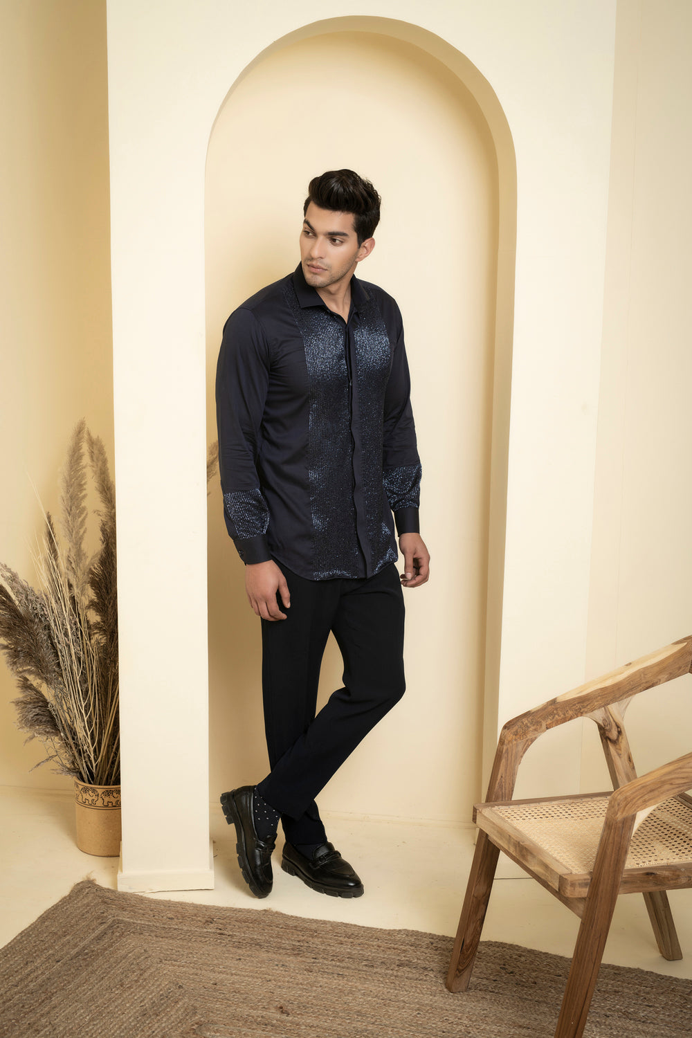 Metallic Designer Men's Shirt by Hilo Design