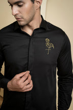 Perto Crane Designer Men's Shirt by Hilo Design