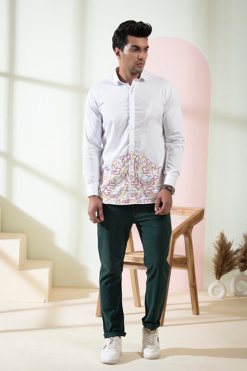 Rainbow Designer Men's Shirt by Hilo Design